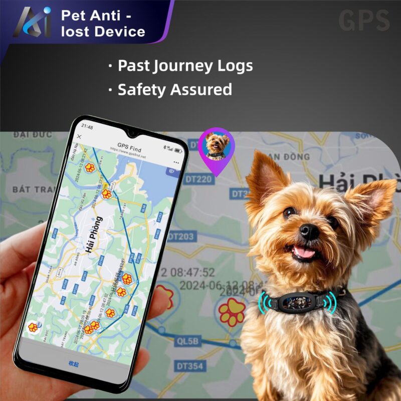 Dog GPS Tracker Locator No Subscription Fees - Suitable for All Dogs Cats