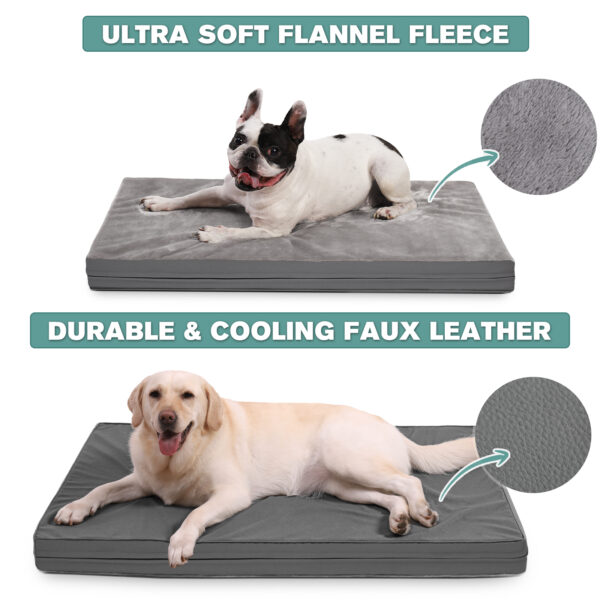 Flannel & PVC Double-Sided Dog Bed - Image 5