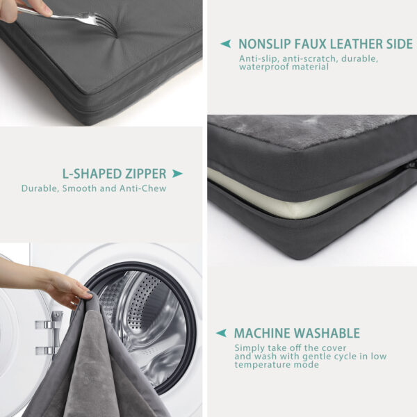 Flannel & PVC Double-Sided Dog Bed - Image 6